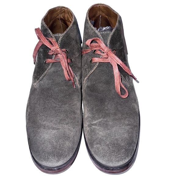 John Varvatos Brownish Green Suede Size 7.5 Chukka Boots - Picture 3 of 11